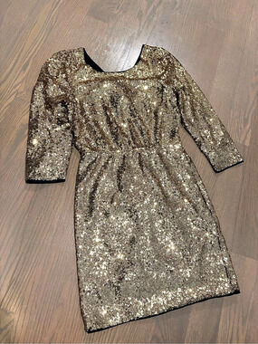 Lulus Midnight Snack Gold Sequin Backless Bodycon Mini Dress Mini Dress Small